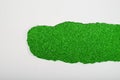 Torn white paper revealing a green glitter background Royalty Free Stock Photo