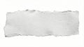 torn white paper strip with rough edges on white background, blank space for text, graphic element Royalty Free Stock Photo