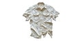 Torn white shirt isolated on transparent background Royalty Free Stock Photo