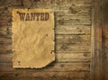 Torn Wild West wanted poster