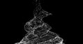 Tornado, abstract digital swirl. Futuristic particle wave. Rotating swirling shapes particles. Big data visualization