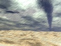 Tornado at the beach - 3D render