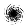 Tornado. Cyclone black icon isolated on white background. Spiral tornado. Blow hurricane. Tropical storm. Vector