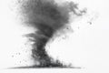 tornado funnel at hurricane storm isolated on white background illustration Royalty Free Stock Photo