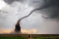 Tornado funnel and storm clouds