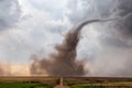Tornado funnel from a supercell storm Royalty Free Stock Photo