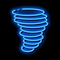 Tornado Hurricane neon glow icon illustration Royalty Free Stock Photo