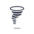 tornado icon on white background. Simple element illustration from weather concept Royalty Free Stock Photo