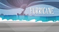 Tornado Incoming From Sea Hurricane In Ocean Beach Landscape Of Storm Royalty Free Stock Photo