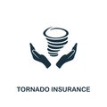 Tornado Insurance icon. Line style icon design from insurance icon collection. UI. Illustration of tornado insurance icon. Ready t