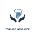 Tornado Insurance icon in two color design. Line style icon from insurance icon collection. UI and UX. Pixel perfect premium torna