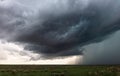 Tornado and ominous storm clouds