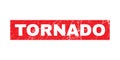 TORNADO red Rubber Stamp Vector over a white background Royalty Free Stock Photo