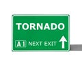 TORNADO road sign isolated on white Royalty Free Stock Photo