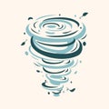 Tornado shape Vector Illustration. Hurricane hand drawn design cartoon element template Royalty Free Stock Photo