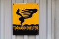 Tornado shelter sign Royalty Free Stock Photo
