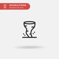 Tornado Simple vector icon. Illustration symbol design template for web mobile UI element. Perfect color modern pictogram on Royalty Free Stock Photo