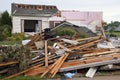 Tornado Storm Damage House Home Destroyed by Wind Royalty Free Stock Photo