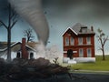 Tornado Strikes Royalty Free Stock Photo