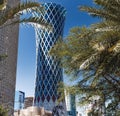 Tornado Tower in modern Doha city center in Qatar