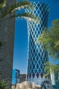 Tornado Tower in modern Doha city center in Qatar