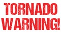 Tornado warning sign weather alert typo header news banner design vector