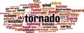 Tornado word cloud Royalty Free Stock Photo