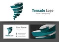 Tornadoes Corporate Logo and Business Card Sign Template.