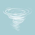 Tornadoes vector icon on the blue background