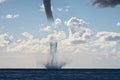 Tornados over the mediterranean sea Royalty Free Stock Photo