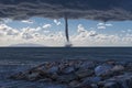 Tornados over the mediterranean sea Royalty Free Stock Photo
