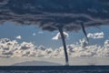 Tornados over the mediterranean sea Royalty Free Stock Photo