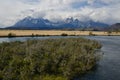 Toro Lake and Cordillera Paine in the Torres del Paine National Park.