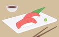Toro sushi, fatty bluefin tuna belly sushi