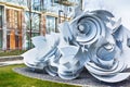 TORONTO, CANADA - April 25, 2020: Street Modern Sculpture on the promenade of Downtown Toronto