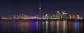 Toronto beautiful night cityscape panorama