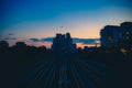 Toronto buildings at sunset time Royalty Free Stock Photo