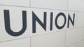 Union station sign inside