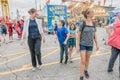 TORONTO, CANADA - AUGUST 18, 2017: PEOPLE ATTEND CANADIAN NATIONAL EXHIBITION ANNUAL FAIR Royalty Free Stock Photo