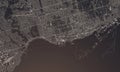 Toronto, Canada city map 3D Rendering. Aerial satellite view