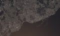 Toronto, Canada city map 3D Rendering. Aerial satellite view