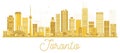 Toronto Canada City skyline golden silhouette. Royalty Free Stock Photo