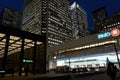 Toronto, Canada - Toronto financial district office buildings at night Royalty Free Stock Photo