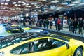 Visitors view the presented cars at the 2020 Canadian International AutoShow