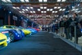 Visitors view the presented cars at the 2020 Canadian International Auto Show