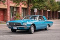 TORONTO, CANADA - 08 18 2018: 1967 Ford Thunderbird hardtop oldtimer car made by American automaker Ford Motor Company on display