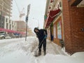 Toronto, Canada - January 17, 2022: Major winter storm in Toronto, Canada.