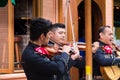 TORONTO, ON, CANADA - JULY 29, 2018: A mariachi band plays in front of a crowd in Toronto`s vibrant Kensington Market.