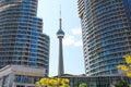 TORONTO, CANADA - JUNE 22. 2019: The CN Tower is Canada`s most recognizable and celebrated icon