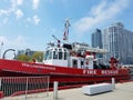 Fire rescue boat Royalty Free Stock Photo